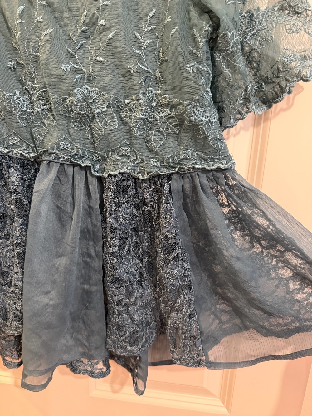 Free people y2k fairy goth peplum embroidered lace top
Size small - Picture 5 of 6